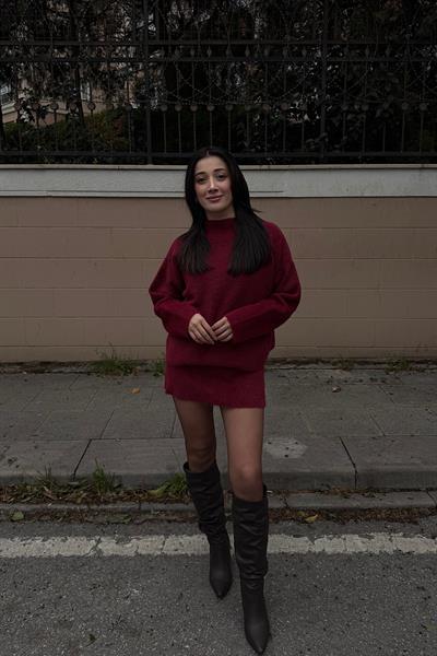 ETEKLİ YUMOŞ TAKIM-Bordo