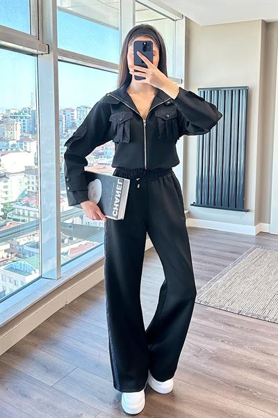 KAPŞONLU SCUBA TAKIM-siyah