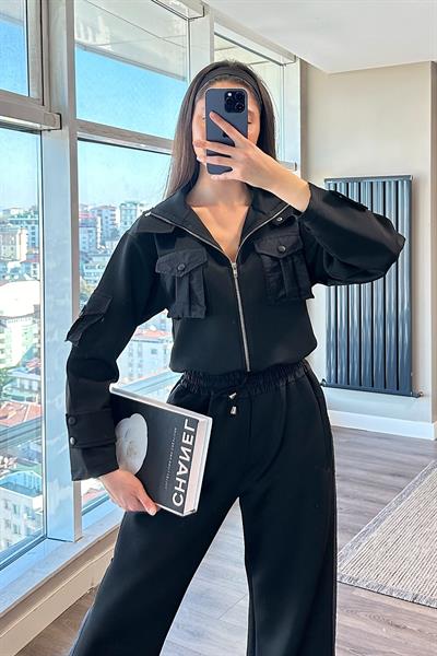 KAPŞONLU SCUBA TAKIM-siyah