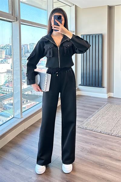 KAPŞONLU SCUBA TAKIM-siyah