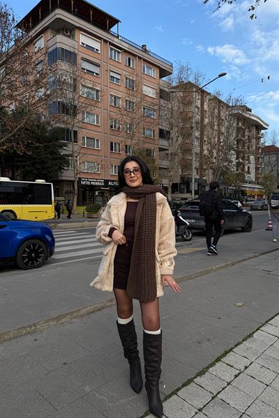KOLU KEMERLİ TEDY MONT-Bej
