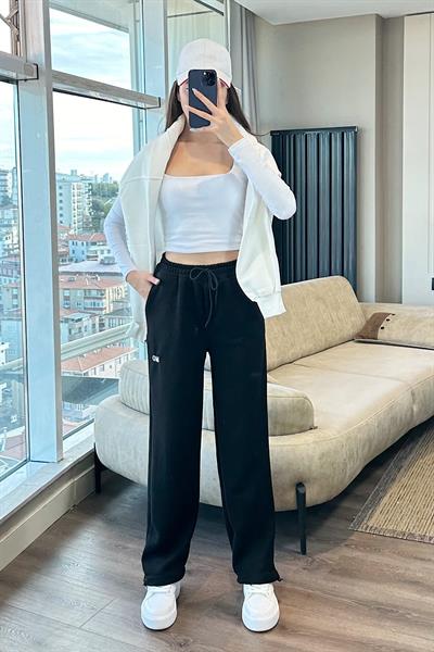 MD PAÇASI LASTİKLİ EŞOFMAN-Siyah