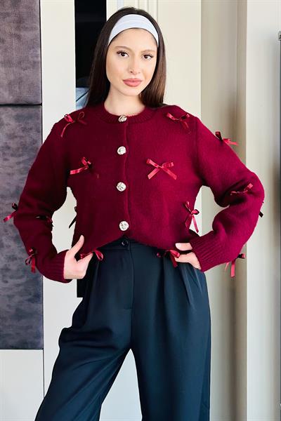 OSSİ FİYONKLU HIRKA-Bordo