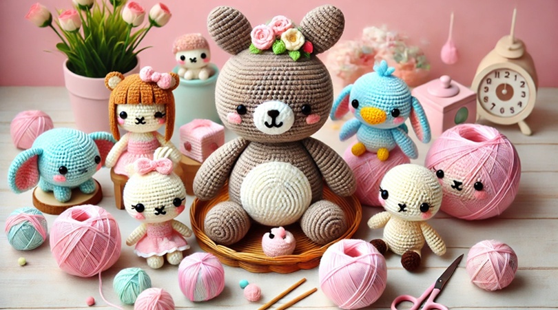 Amigurumi hayvanlar ve bebeklerle güvenli bebek uyku arkadaşı