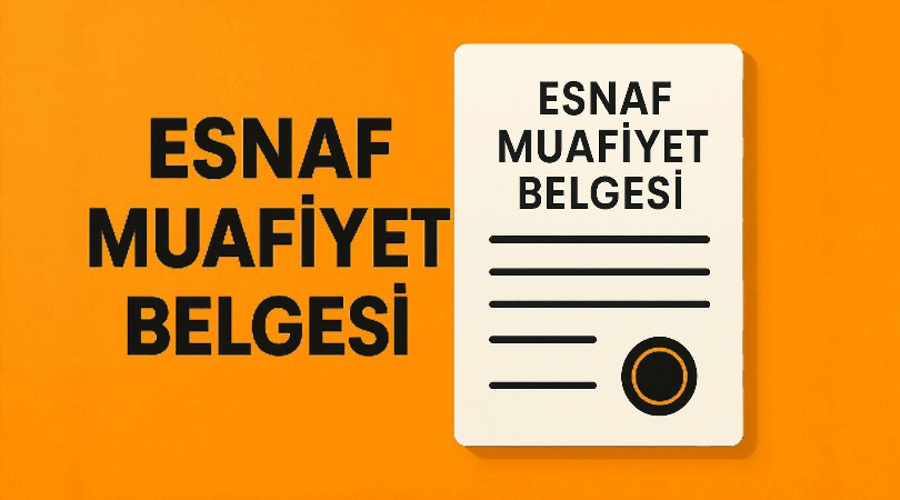 Esnaf muafiyet belgesi başvuru ve şartlarını anlatan bilgilendirici görsel
