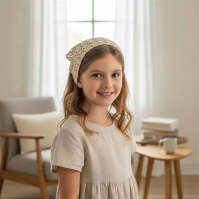 Çocuk örgü bandana