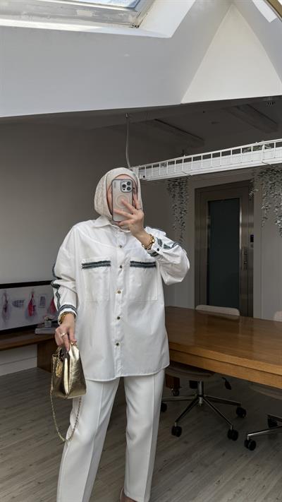 Bonita Tasarım Gömlek - Beyaz-Ön Sipariş