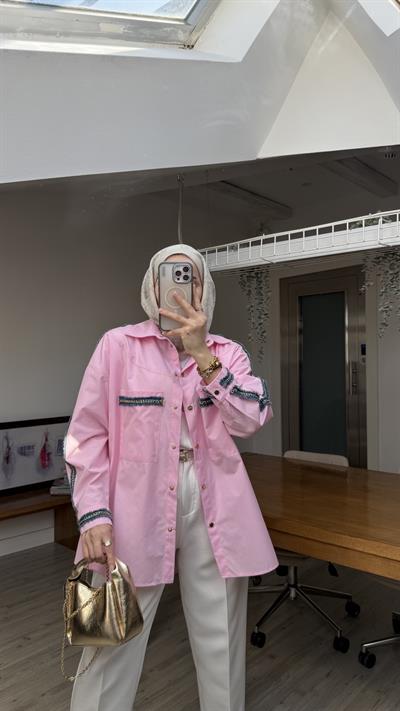 Bonita Tasarım Gömlek - Pembe 