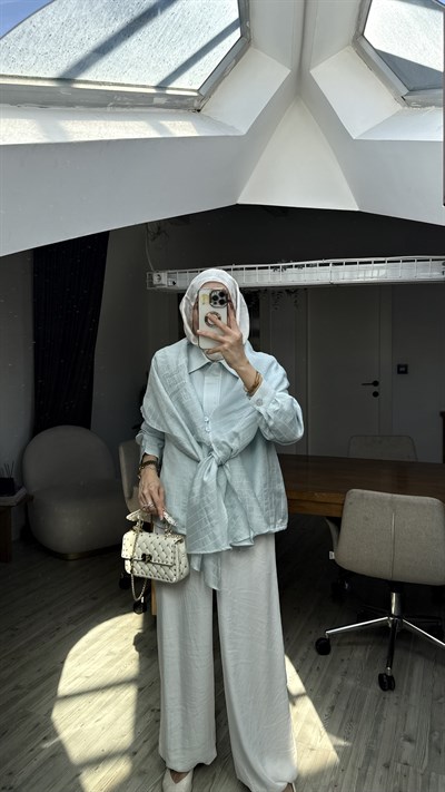 CHARM ŞALLI CEKET - MAVİ