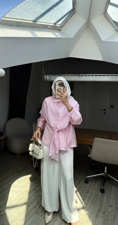 CHARM ŞALLI CEKET - PEMBE