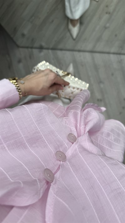 CHARM ŞALLI CEKET - PEMBE