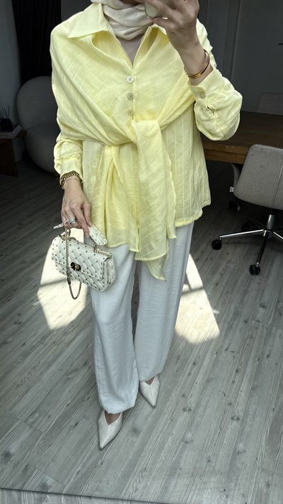 CHARM ŞALLI CEKET - SARI