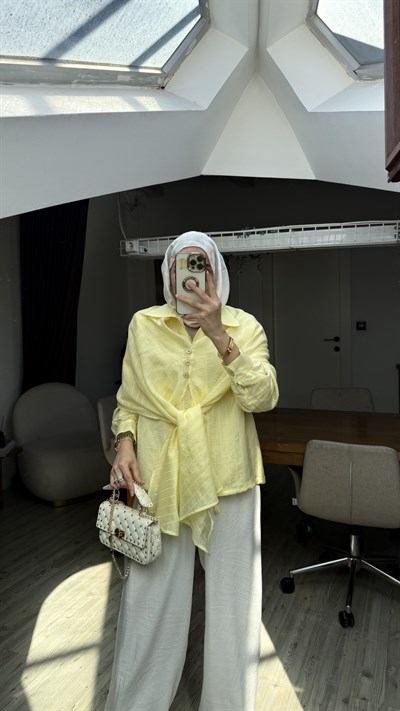 CHARM ŞALLI CEKET - SARI