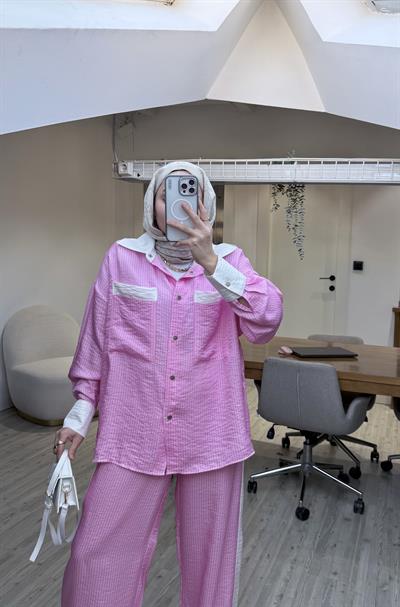 Chloe Tasarım Takım /Pembe 
