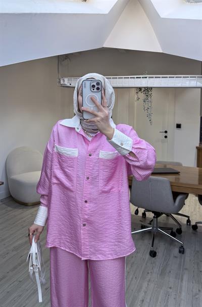 Chloe Tasarım Takım /Pembe 