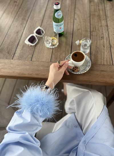 Lady Gömlek -Mavi