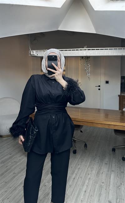 Lady Gömlek -Siyah
