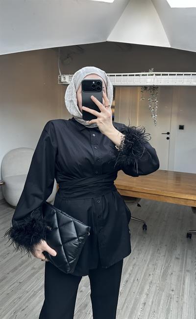 Lady Gömlek -Siyah