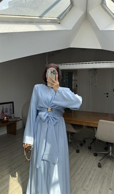 Lilyum Tasarım Elbise- Mavi