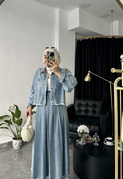 Mıu Mıu Denim Etekli Takım