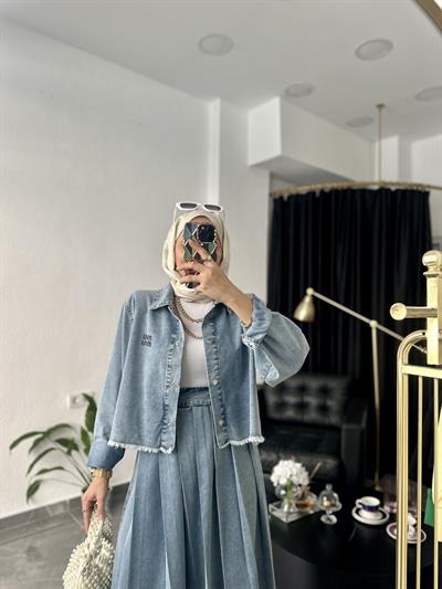 Mıu Mıu Denim Etekli Takım