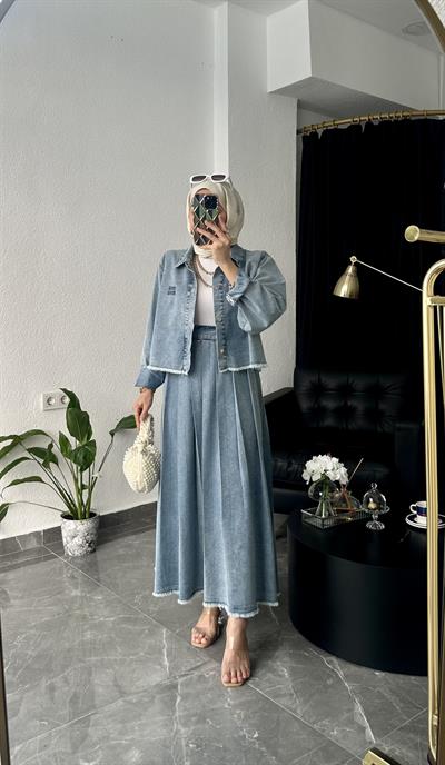 Mıu Mıu Denim Etekli Takım