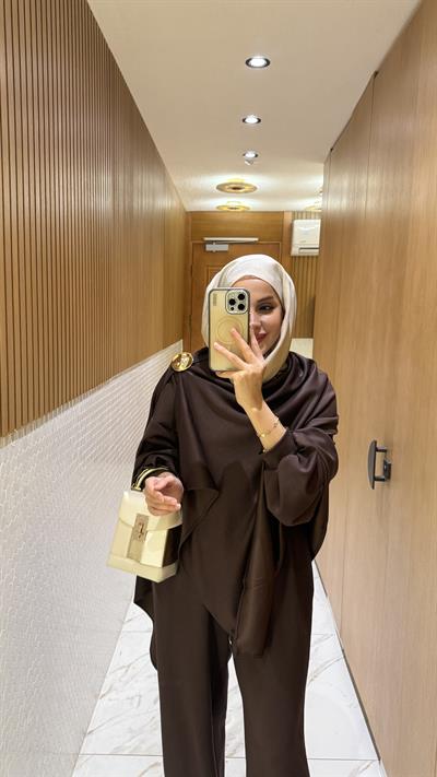 Özel Tasarım Üçlü Oysh Takım Kahverengi