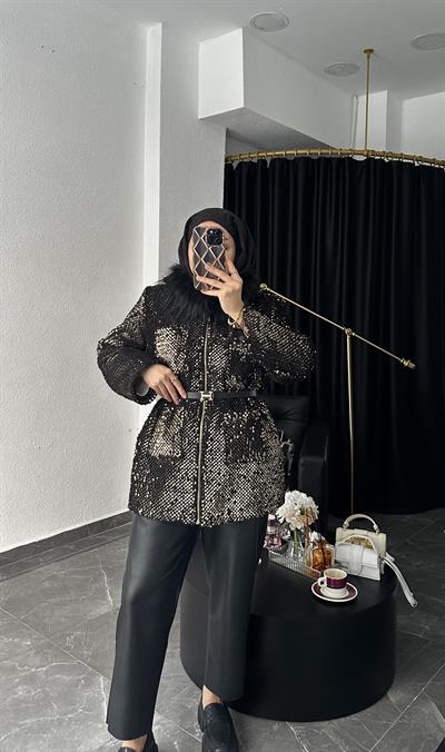 Premium İthal Hrms Kürk Siyah