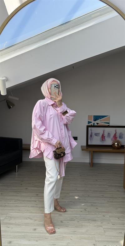 Sadna Tasarım Gömlek-Pembe
