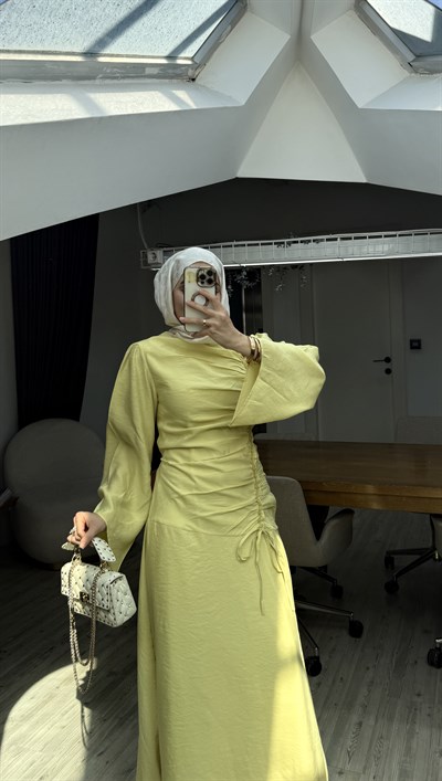 Sofia Tasarım Tensel Elbise Olive