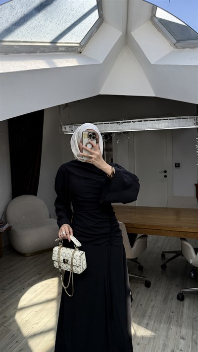 Sofia Tasarım Tensel Elbise Siyah