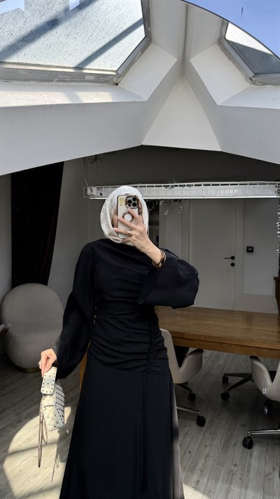 Sofia Tasarım Tensel Elbise Siyah