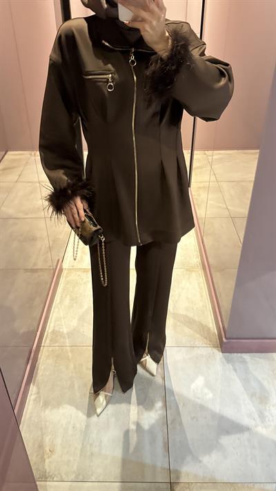 Tasarım Cindy Takım Kahverengi 