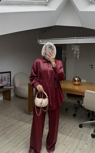 Tasarım İsabel Takım/Bordo