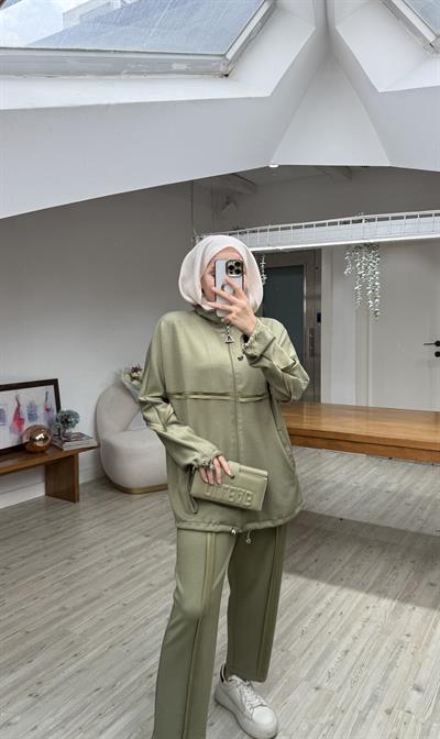 Vual Modal Spor Takım - Olive
