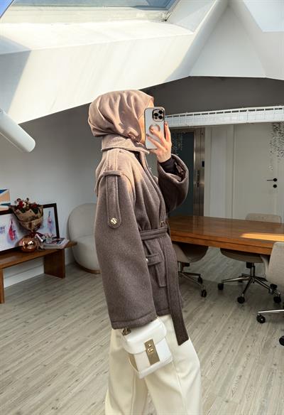 Yeni Model Rana Kaşe Kaban Vizon
