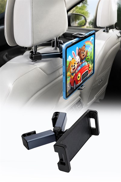 Araç Koltuk Arkası Tablet Telefon Tutucu Ayarlanabilir Döner Oto Tablet Standı