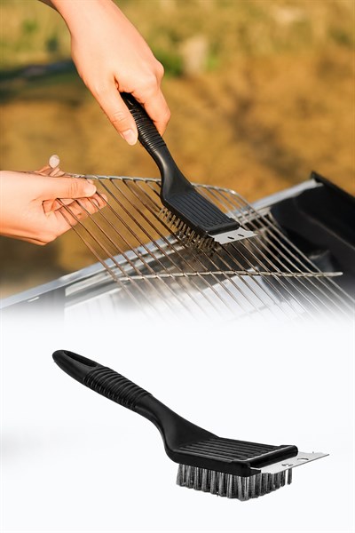 Izgara Temizleme Fırçası Tel Fırça Kazıyıcı Barbekü Mangal Temizlik Aparatı BBQ Izgara Teli 