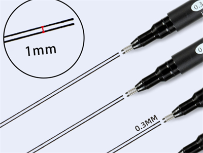 Çift çizgi çizen kalem (dobule line) 0.3 mm 