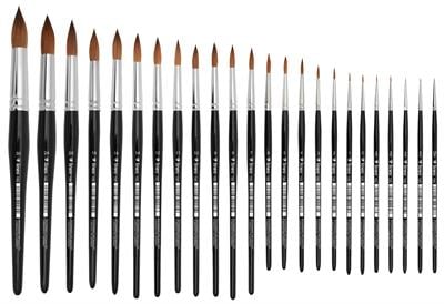 Lineo Seri 195 Samur Kılı Yuvarlak Tezhip Ve Sulu Boya Fırçası