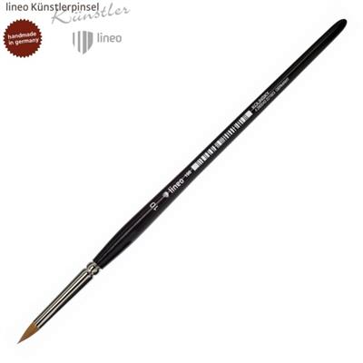 Lineo Seri 196 Samur Kılı (Kısa Uçlu - Minyatür)Yuvarlak Tezhip Ve Sulu Boya Fırçası