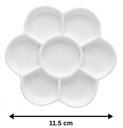 Profesyonel Porselen Papatya Palet 11,5 cm 7 Bölme