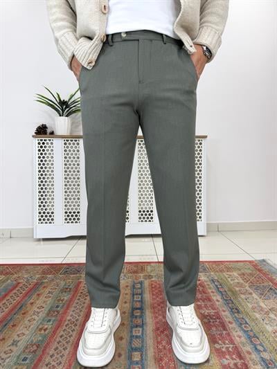 Lüx Regular Kalıp Çağla Kumaş Pantolon P0029