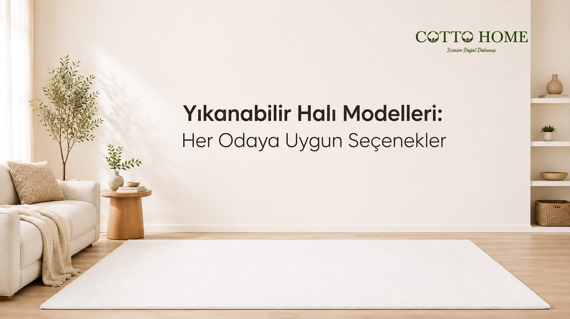 Farklı ebat ve dokulardaki yıkanabilir halı modellerinin bir arada sergilendiği koleksiyon görünümü.