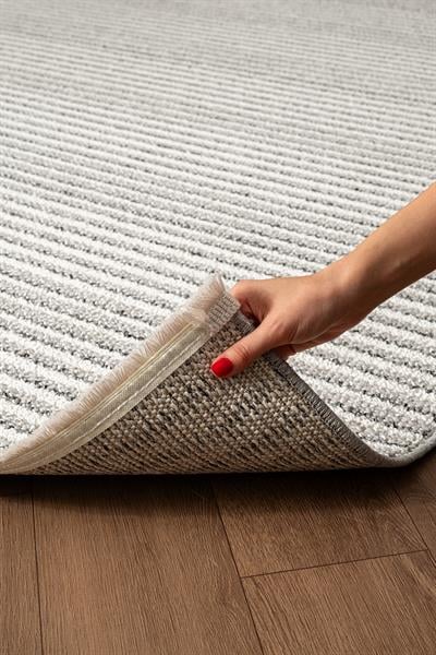 Lumos CT019A Bej Halı Sisal Bukle Dekoratif Kabartmalı Halı Tozsuz Salon Mutfak Halısı Koridor