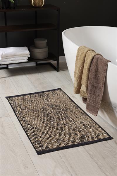 Rothi Pamuklu Kaymaz Taban Kahverengi Banyo Paspası 60x100