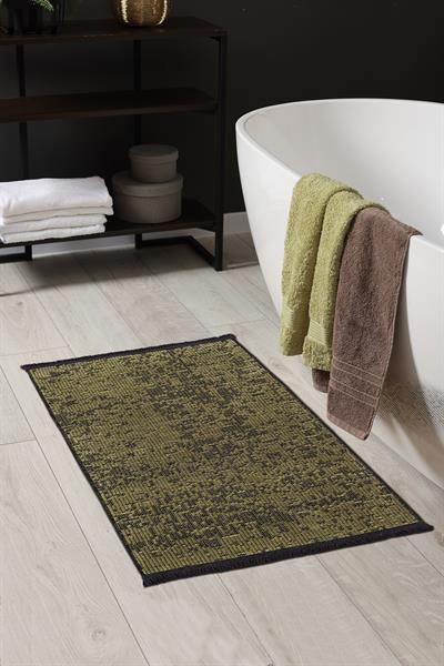 Rothi Pamuklu Kaymaz Taban Yeşil Banyo Paspası 60x100