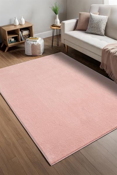 Softy Pudra Yıkanabilir Kaymaz Taban Bambu Yumuşak Dokulu Kesme Halı Mutfak Koridor Salon Halısı