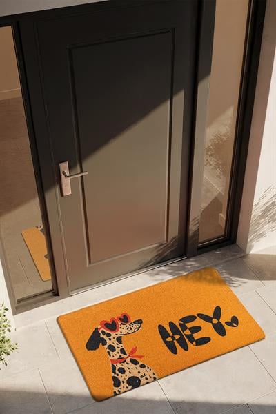 CocoJoy PJ009A Hey Köpek Desenli Kalın Kaymaz Taban Nem Alıcı Şık Tasarım Kapı Önü Paspası