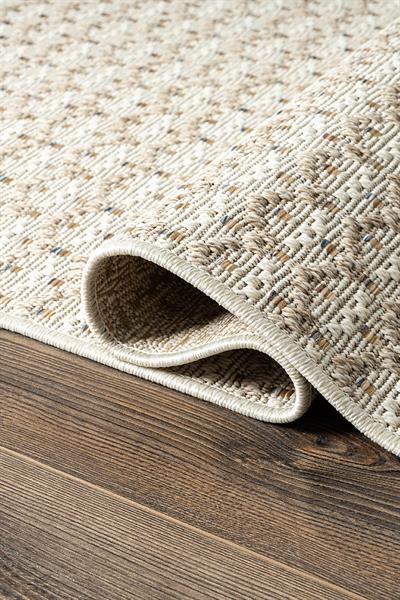 Tiora TI006A Krem Jüt Halı Naturel Sisal Örme Hasır Modern Yıkanabilir